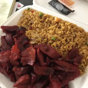 Boneless spare rib lunch