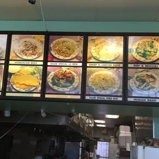 the menu of a chinese restaurant