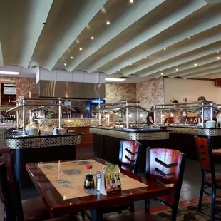 the dining area of a restaurant