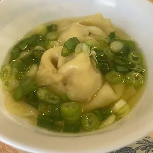 Wonton soup. Wontons were mushy from sitting too long. Couldn't eat.