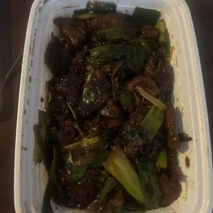 Half a container of food for $14