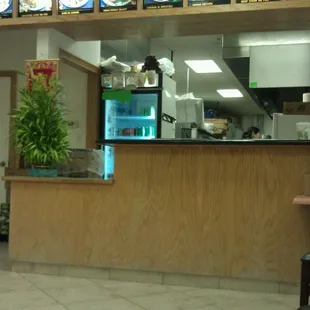 Menu board at cash register