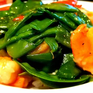 shrimp with snow peas