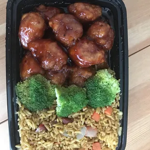 a meal in a plastic container