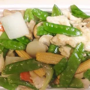 chichen W. Snow peas