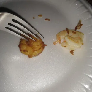 Comparing to the shrimp in a shrimp lo mein and a chicken fried rice