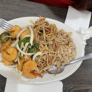 a plate of food on a table