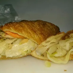 A look in the egg roll.