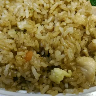 White meat chicken fried rice.
