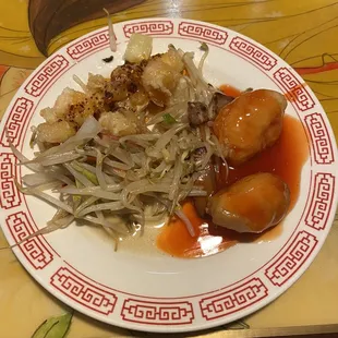 a plate of food on a table