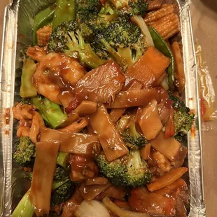 Four seasons- good with lots of meat and fresh vegetables