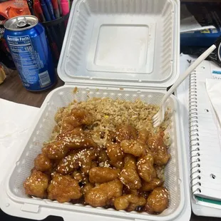 Sesame chicken with Fried Rice