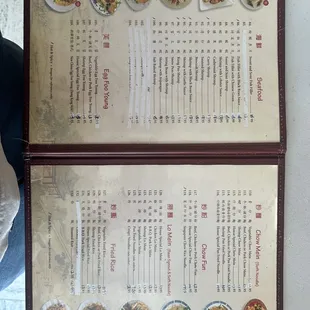 The food menu with photos