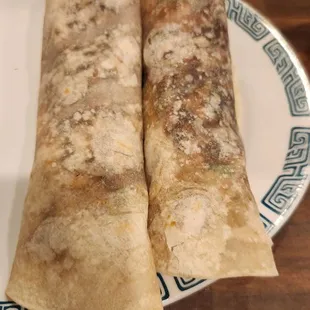 Moo shu chicken: Sauce already included, rolled by chef.
