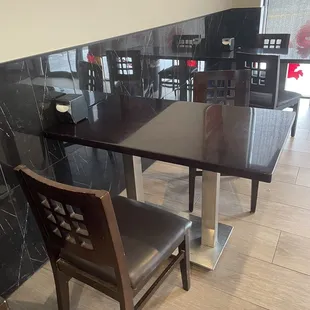 Two tables available for seating