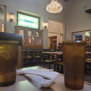 a view of the dining area