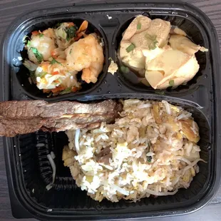 a meal in a plastic container