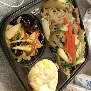 a meal in a plastic container