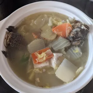Vegetable & Tofu with Whole Fish Soup