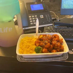 a meal in a plastic container