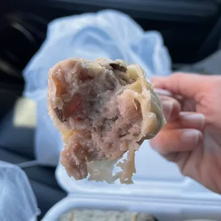 Inside a shiu mai (4 large pieces to an order)