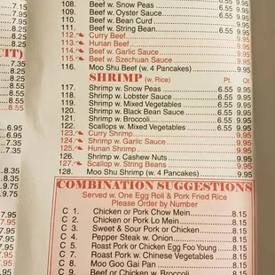 the menu
