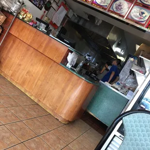 the interior of the restaurant