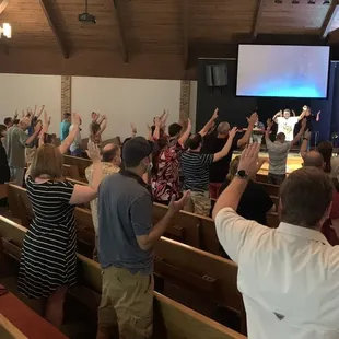 In the sanctuary