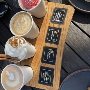 Holiday coffee flight