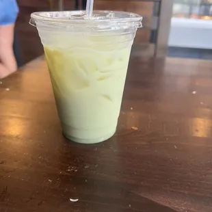 Iced matcha latte
