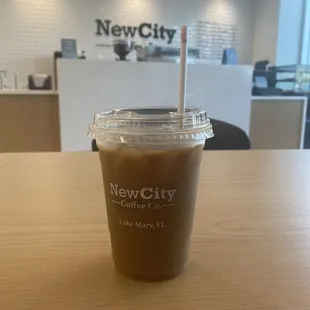 Great cold brew with almond milk