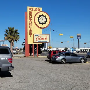 a parking lot with cars
