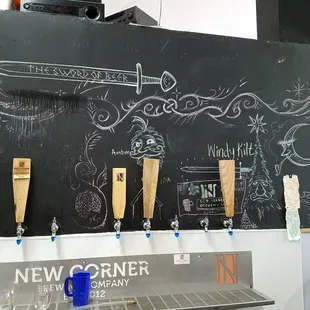 six brews on tap during my visit