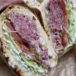 Hot Pastrami with pepper jack cheese on Dutch crunch