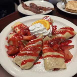 Strawberry crepes