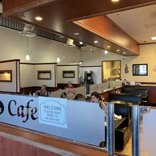 the interior of the restaurant