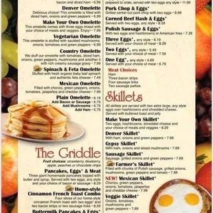menu, crepes