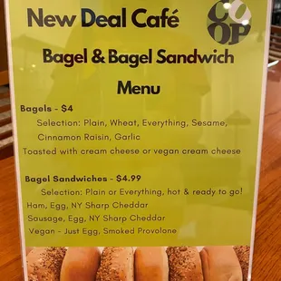 Have a fresh bagel or bagel sandwich with your morning coffee or espresso. Maybe a cold brew?