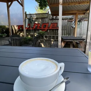 Cappuccino on the patio