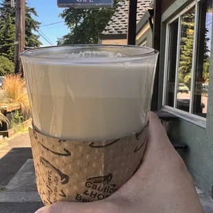 SF Vanilla Latte made with heavy cream