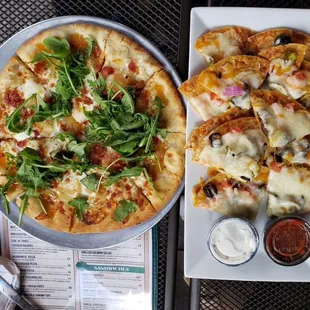 Patio pizza and nachos