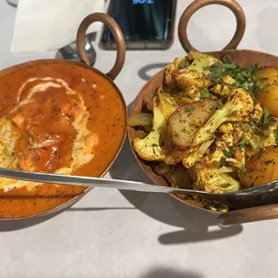 two bowls of food
