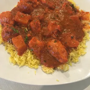 The dish comes together.