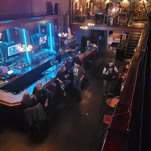 a view of the bar from above