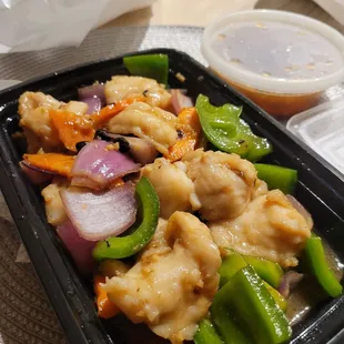 Fish fillet and black bean sauce