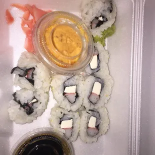 Crab and cream cheese