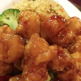 general tso chicken and fried rice combo (2016-2019)