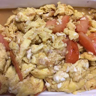 Ordered take-out: Egg with tomatoes from the secret Chinese menu.