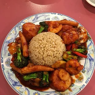 I like mine with brown rice.