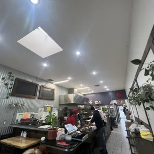 the inside of a restaurant